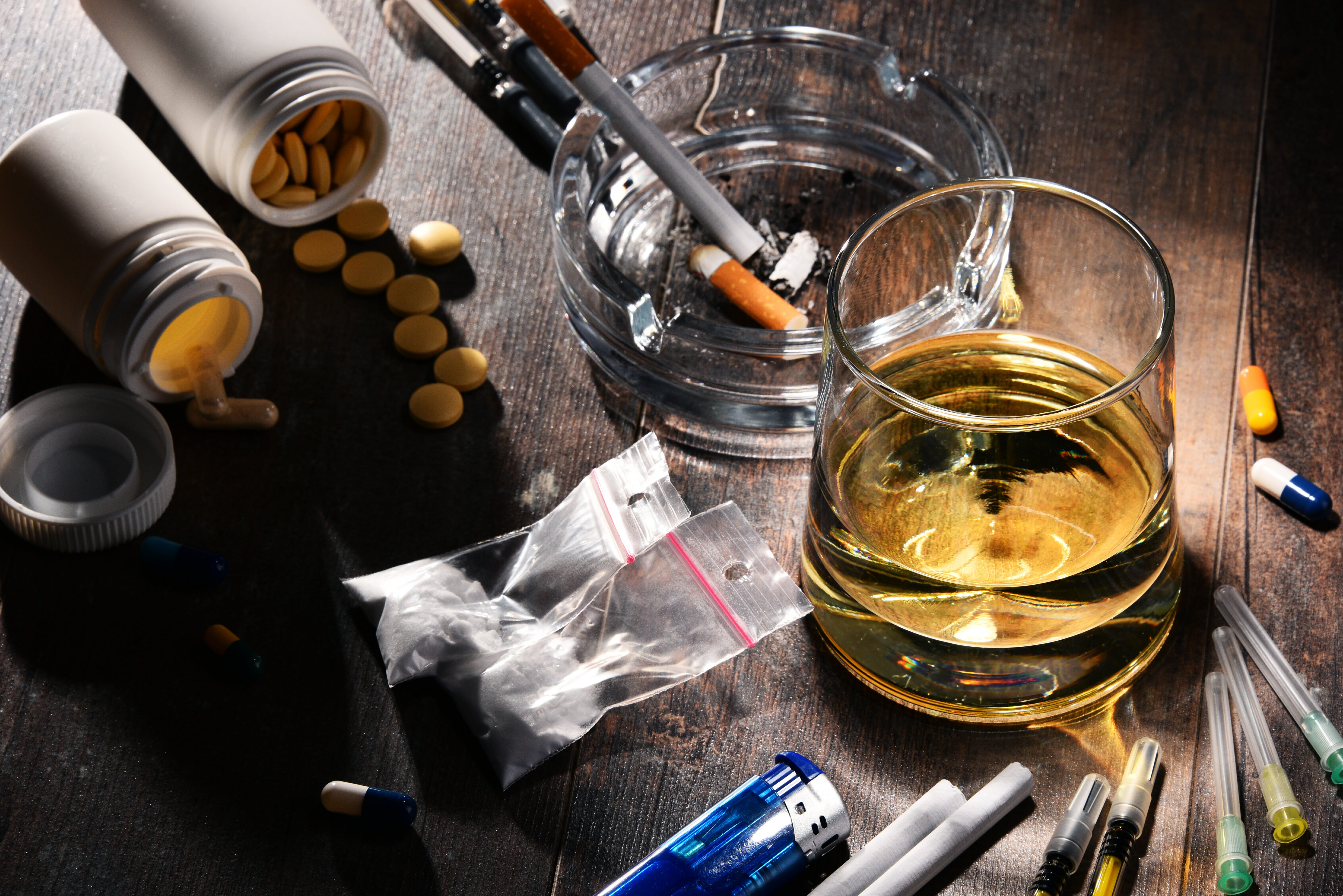 Addictive Substances Including Alcohol Cigarettes And Drugs Fresh